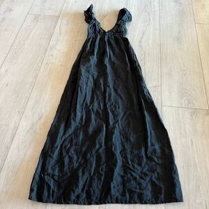 Harly Jae Black Sustainable Linen Maxi Dress size xs